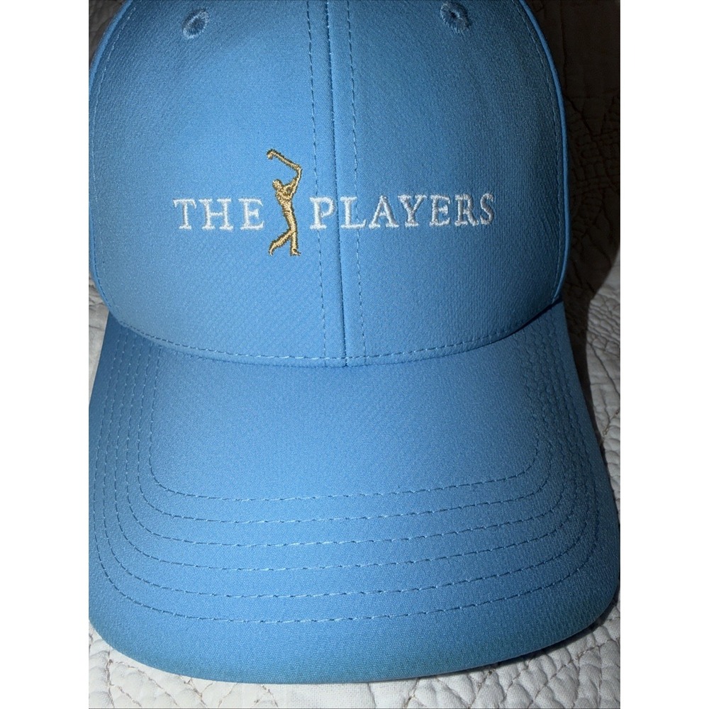 The Players Tournament Golf Hat By Ahead Cap Light Blue Adjustable Breathable